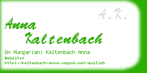 anna kaltenbach business card